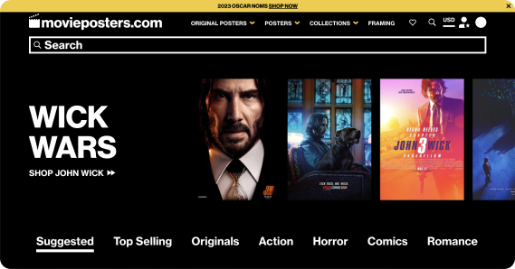 MoviePosters.com Website Example