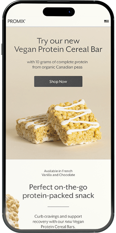 Promix Vegan Cereal Bar Klaviyo Email Campaign by Zettler Digital